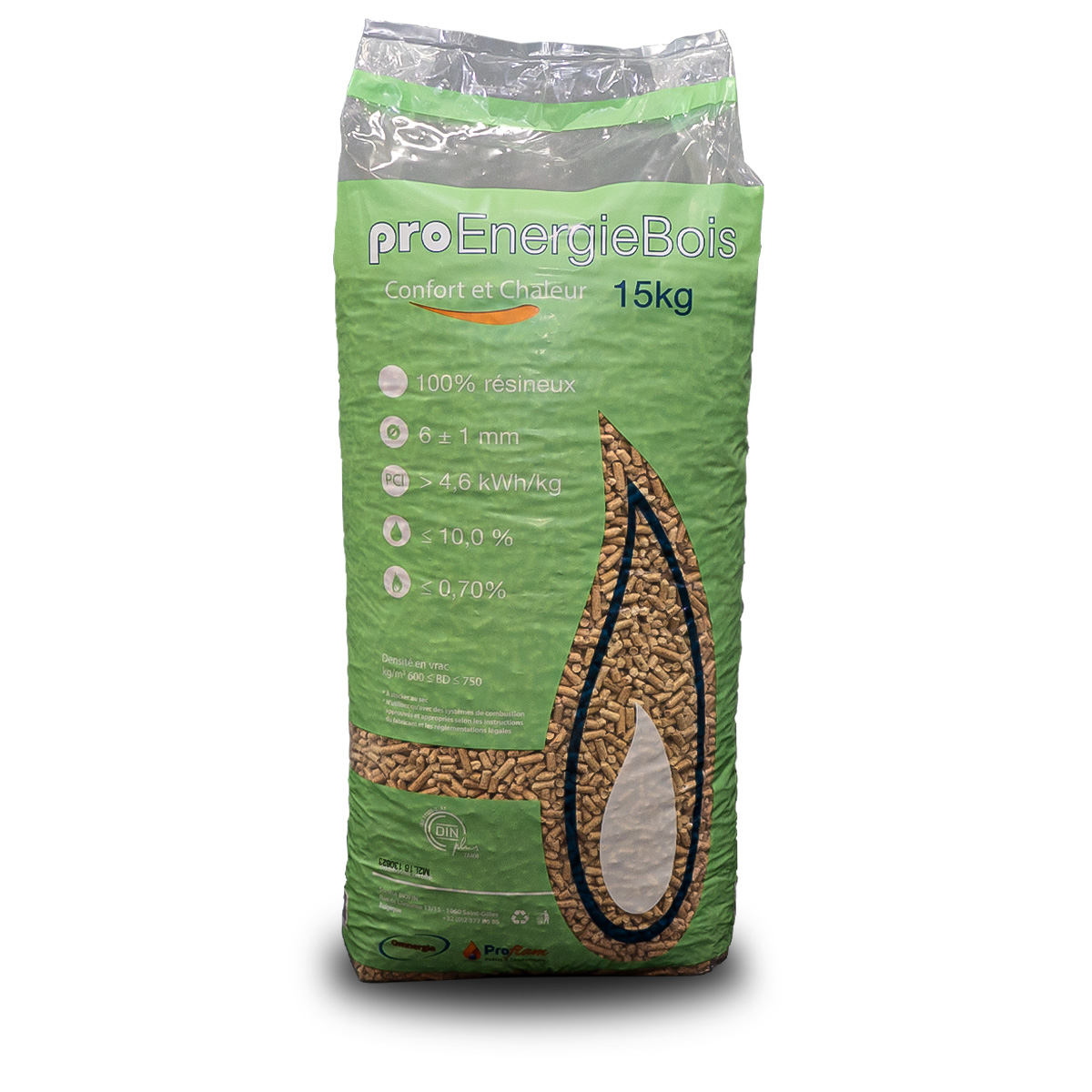 Palette de 66 sacs de Pellet de bois Pro Energie Bois - Din+ 100% résineux 🇧🇪 – Image 2